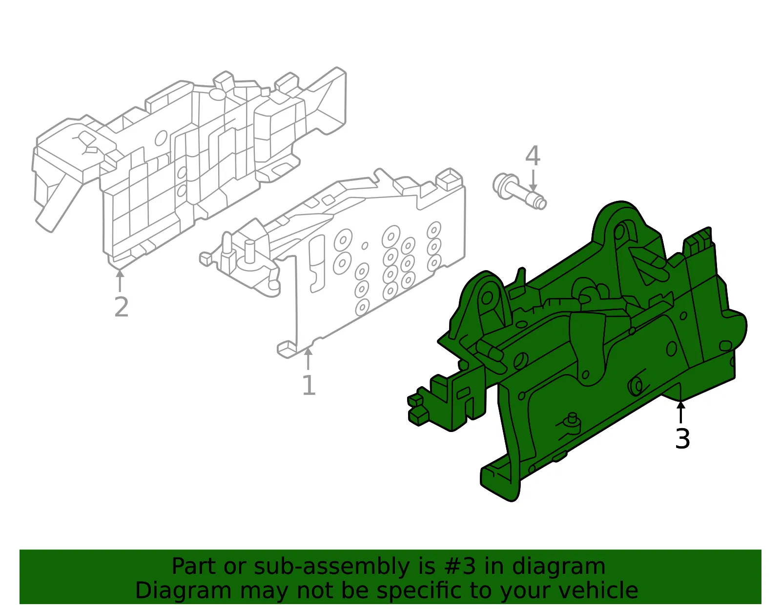 Fuse Box Bracket - Volvo (32425415) - view 2