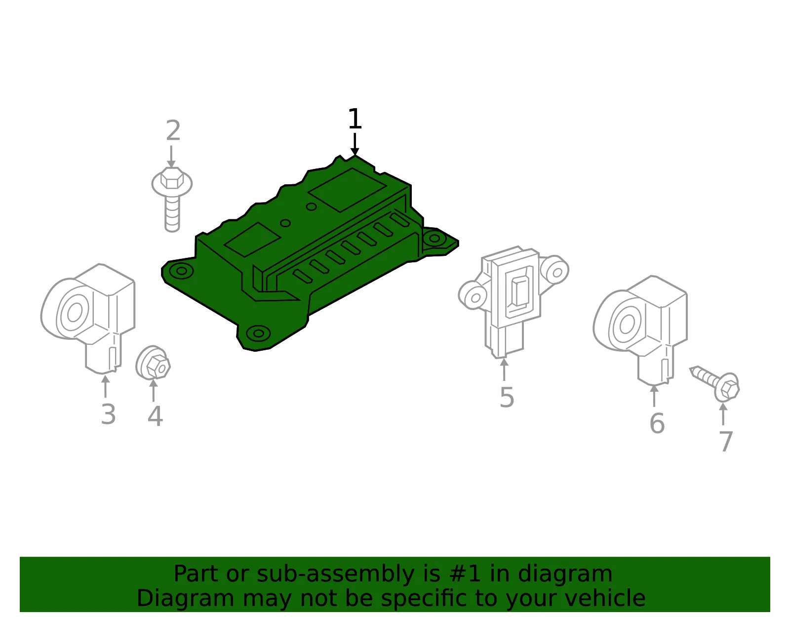 Air Bag Control Module - Volvo (32433593) - view 2