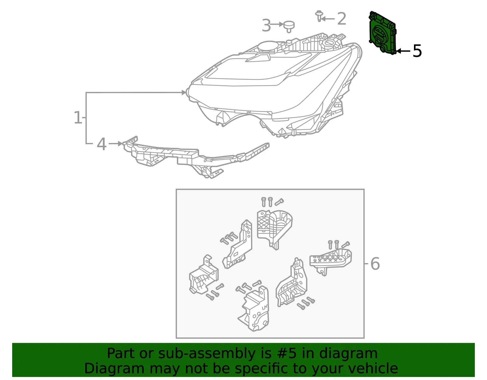 Headlight Control Module - Volvo (32450041) - view 2