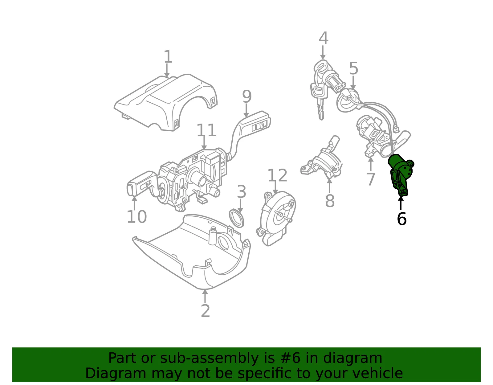 Ignition Switch - Volvo (3345561) - view 3