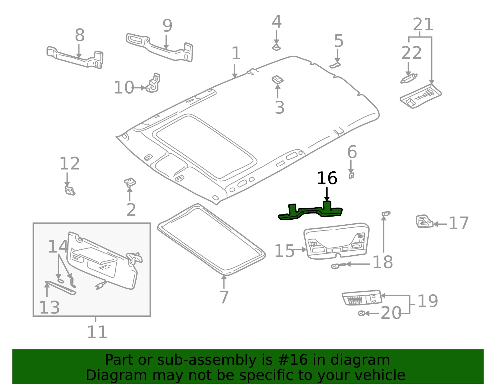 Map Lamp Assembly Bracket - Volvo (3538069) - view 2