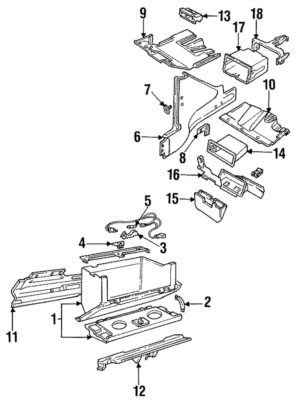 Glove Box Lamp Bracket - Volvo (3541032)
