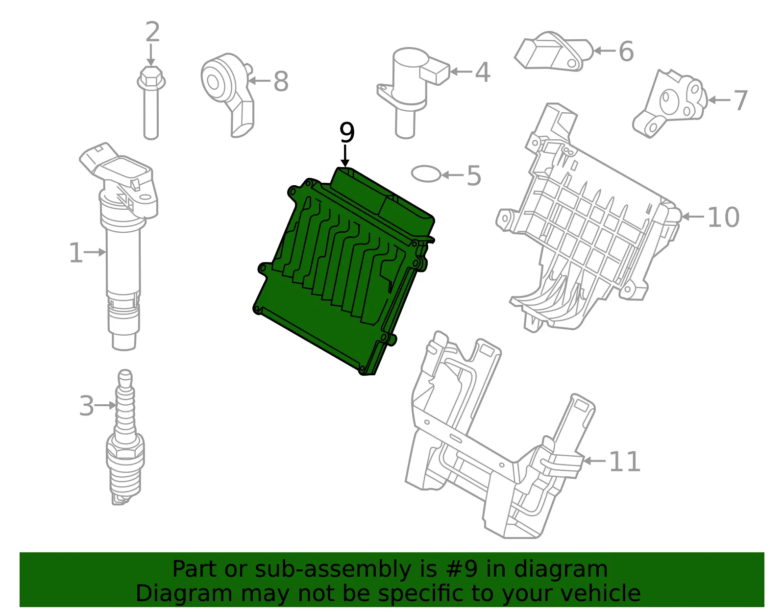 Engine Control Module (ECM) - Volvo (36002166) - view 2