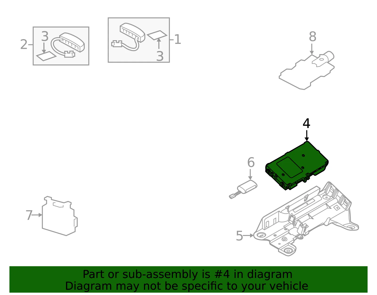 Mobile Phone Control Module - Volvo (36003589) - view 2