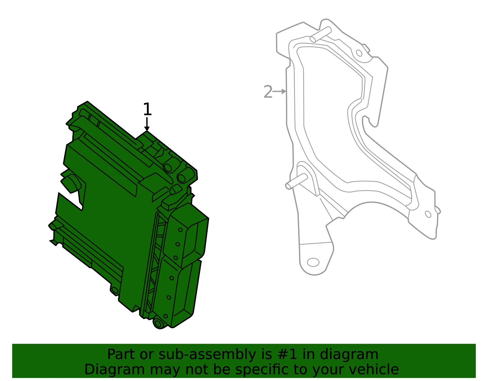 Engine Control Module (ECM) - Volvo (36003979) - view 2