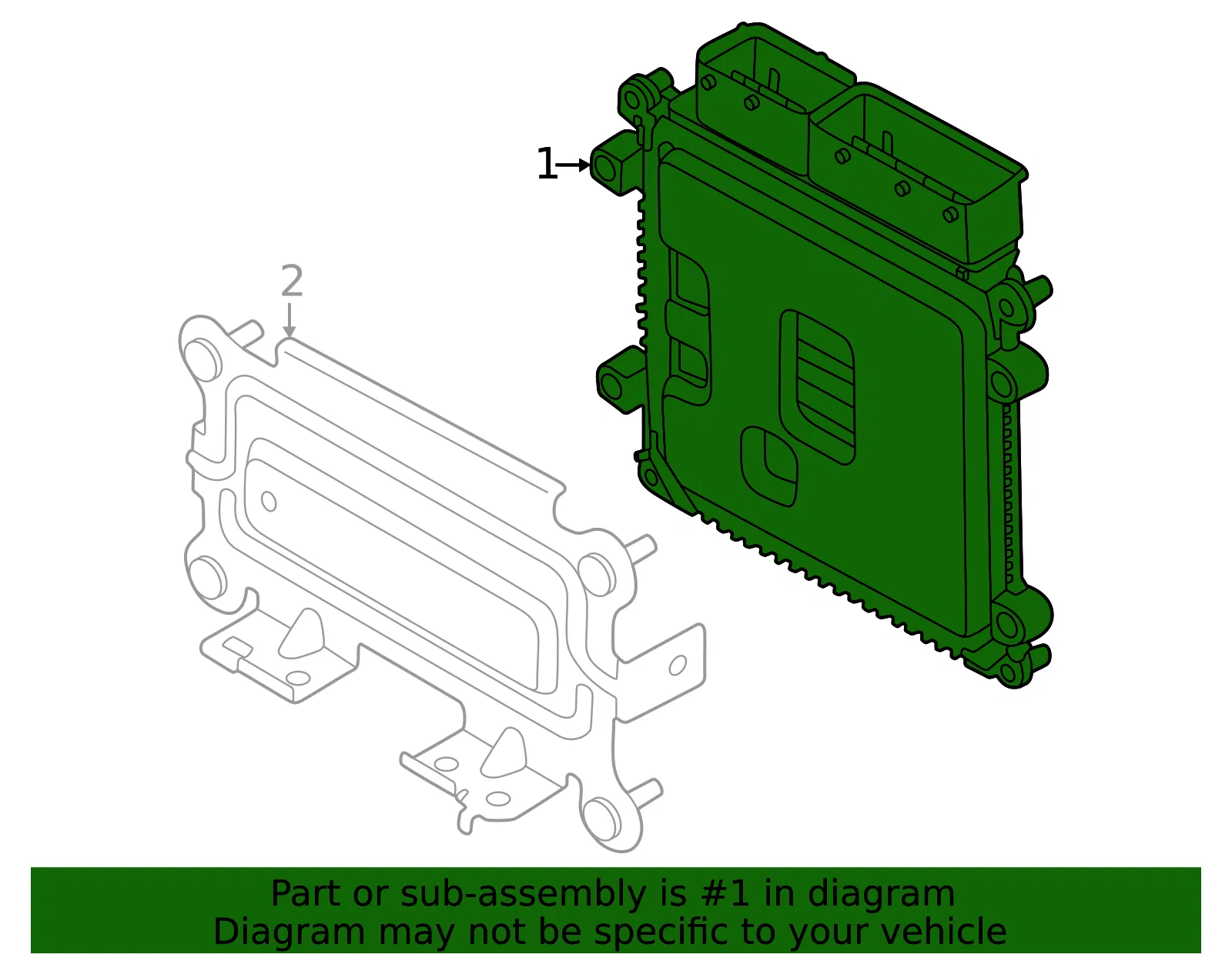 Engine Control Module (ECM) - Volvo (36010982) - view 2