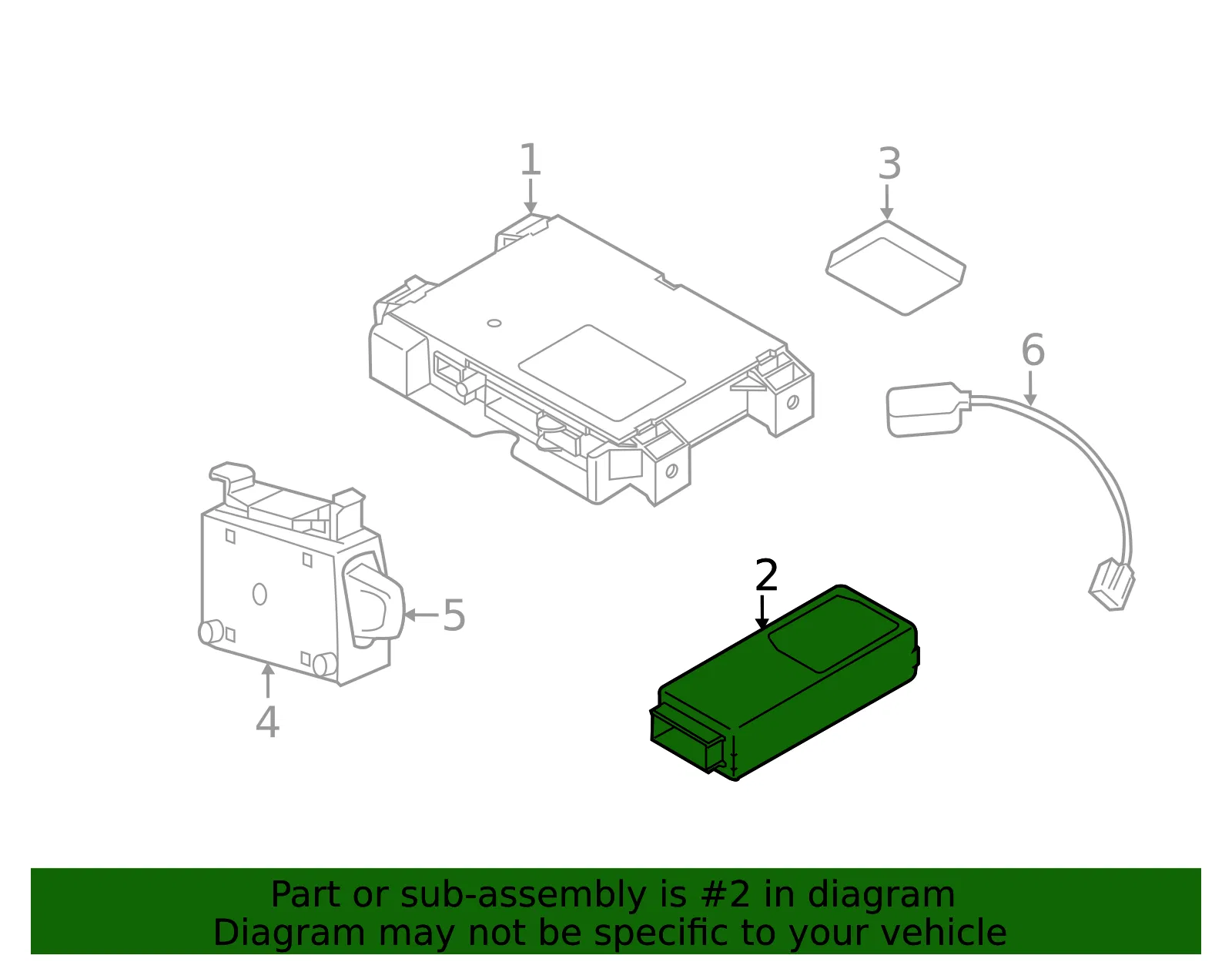 Mobile Phone Control Module - Volvo (36011532) - view 2