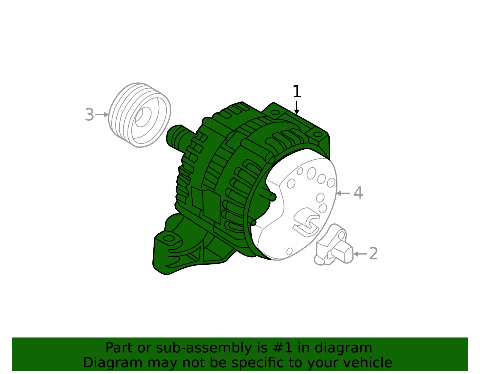 Alternator - Volvo (36012618) - view 3