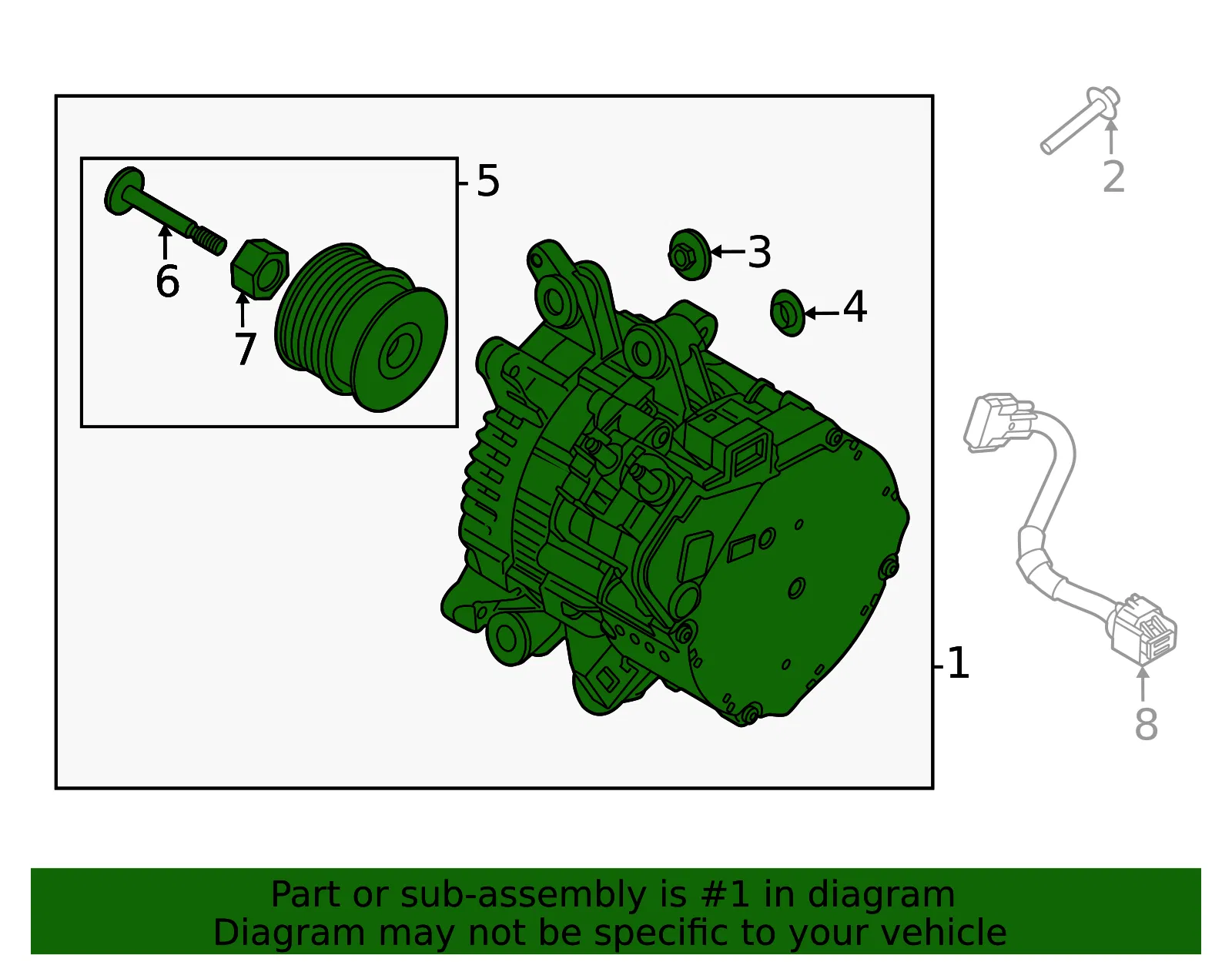 Alternator - Volvo (36013369) - view 2