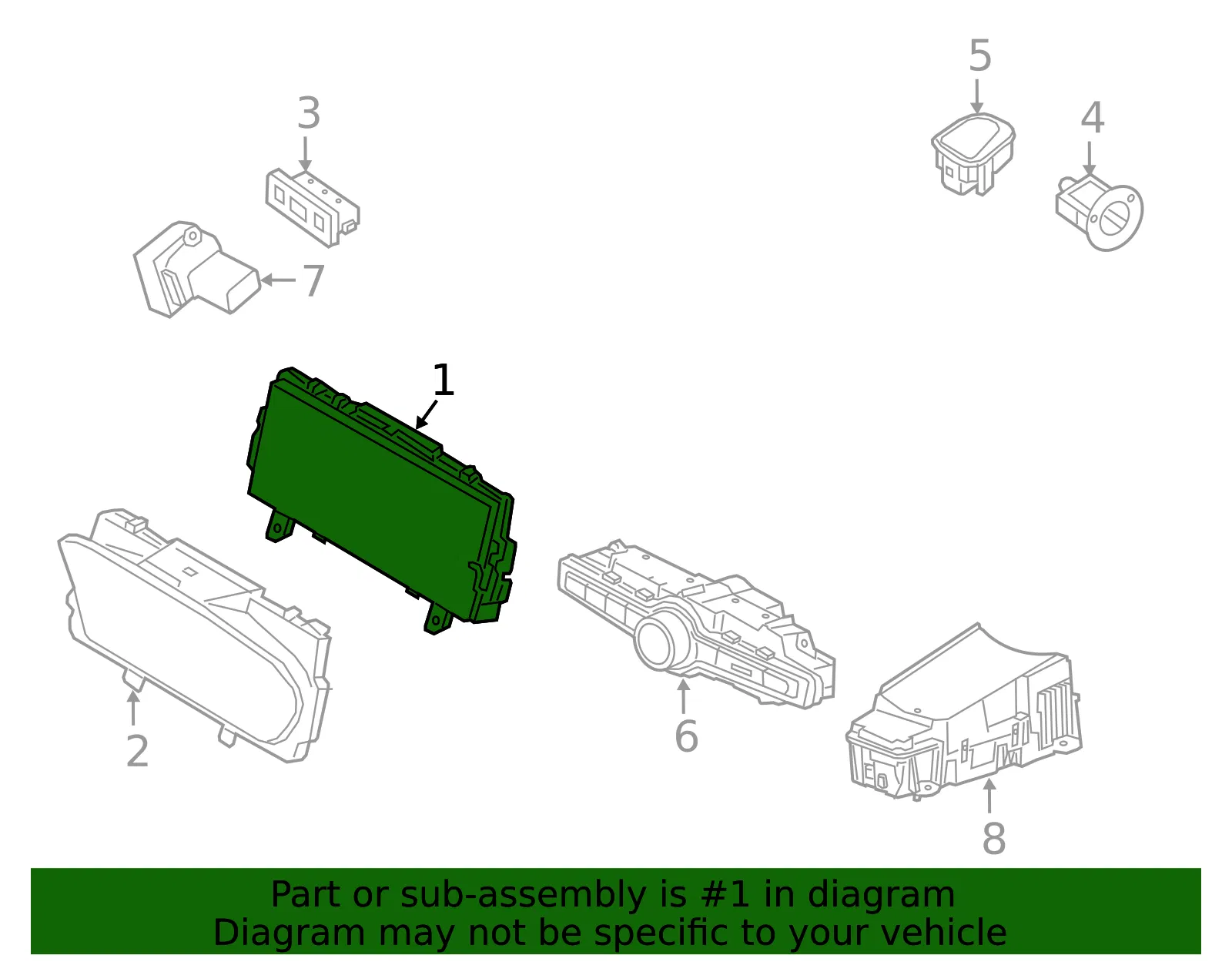 Inst Cluster - Volvo (36051312) - view 2