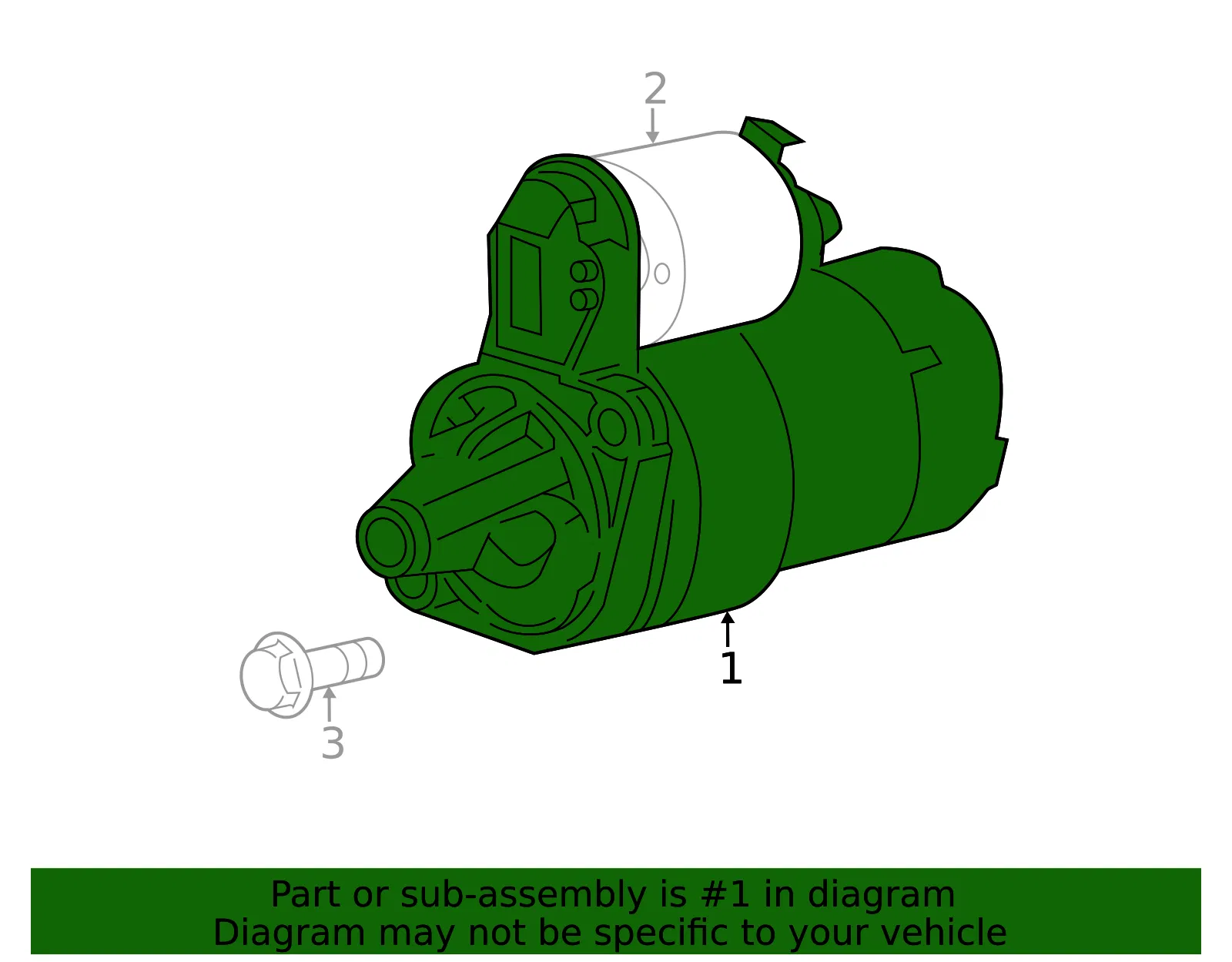 Starter - Kia (36100-2B100RU) - view 2