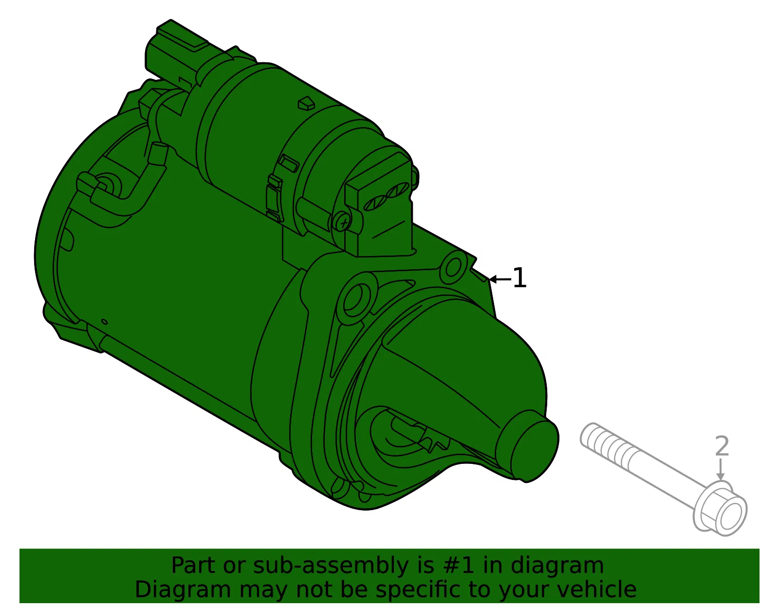 Starter - Kia (36100-2B800) - view 2