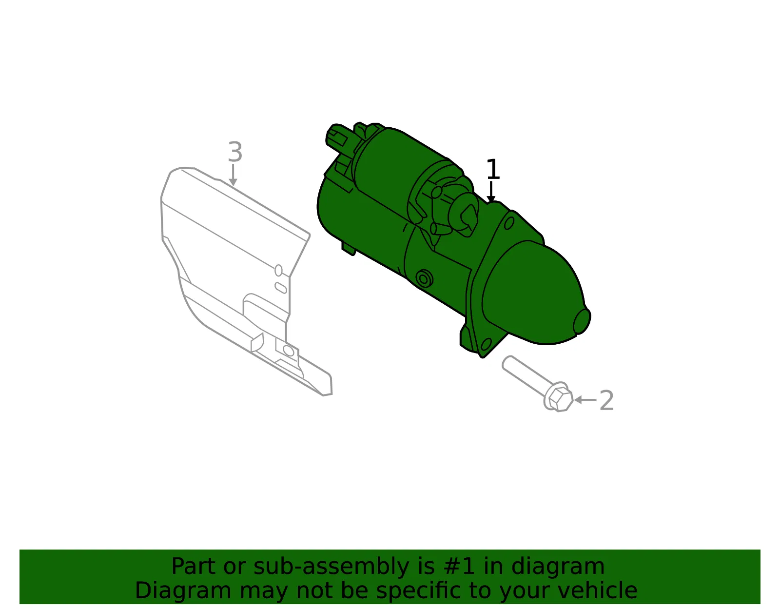 Starter - Kia (36100-3C150RU) - view 2