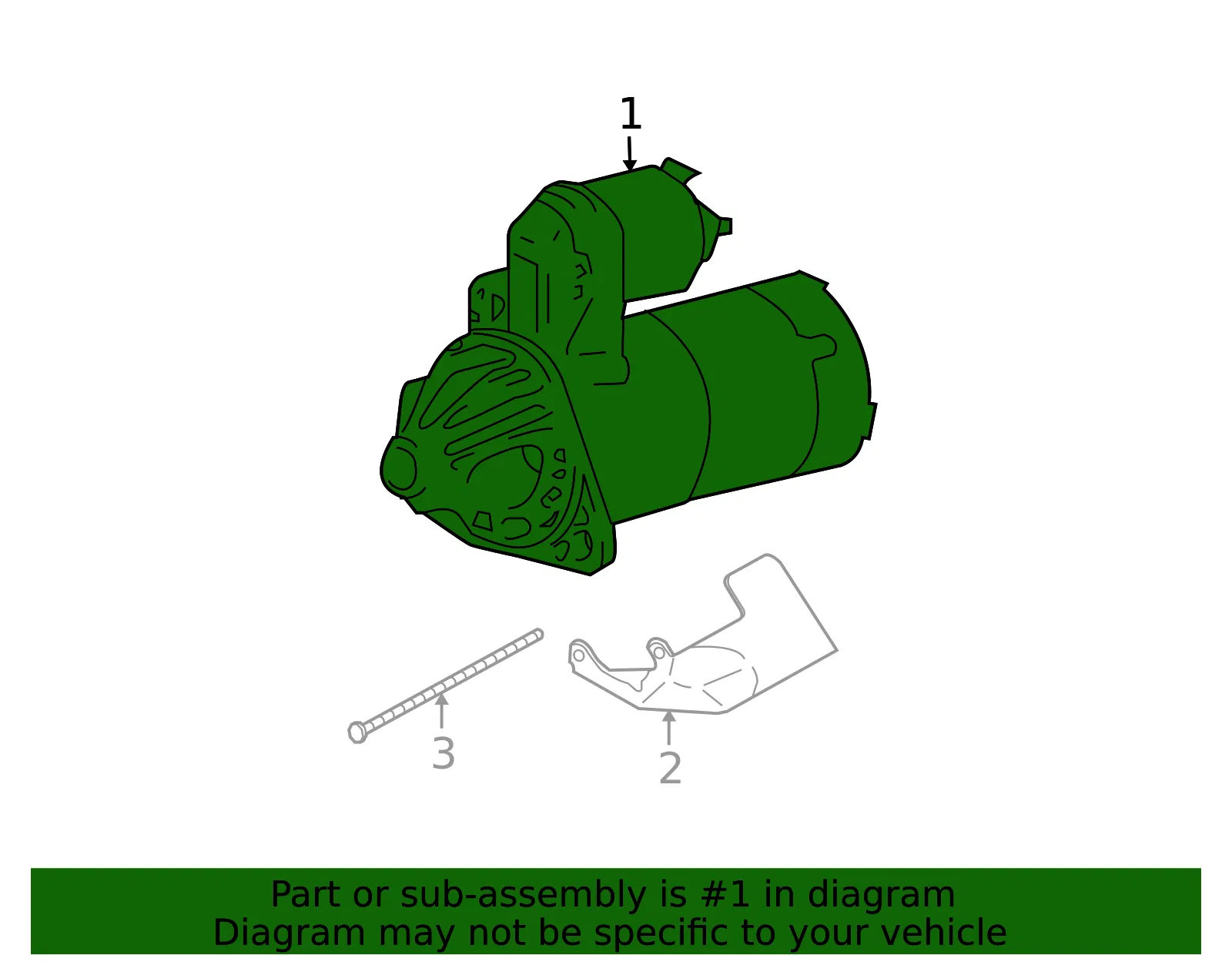 Starter - Kia (36100-3C170RU) - view 2
