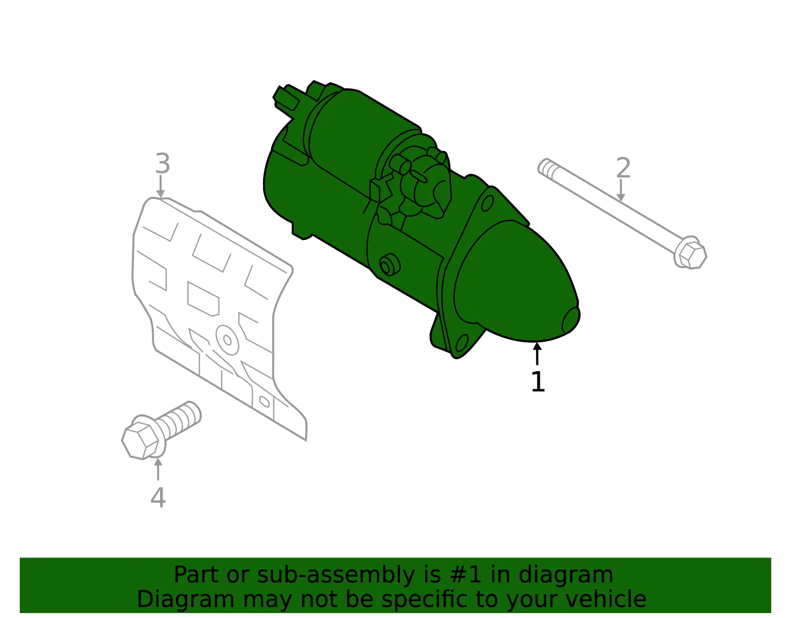Starter - Kia (36100-3C211) - view 2
