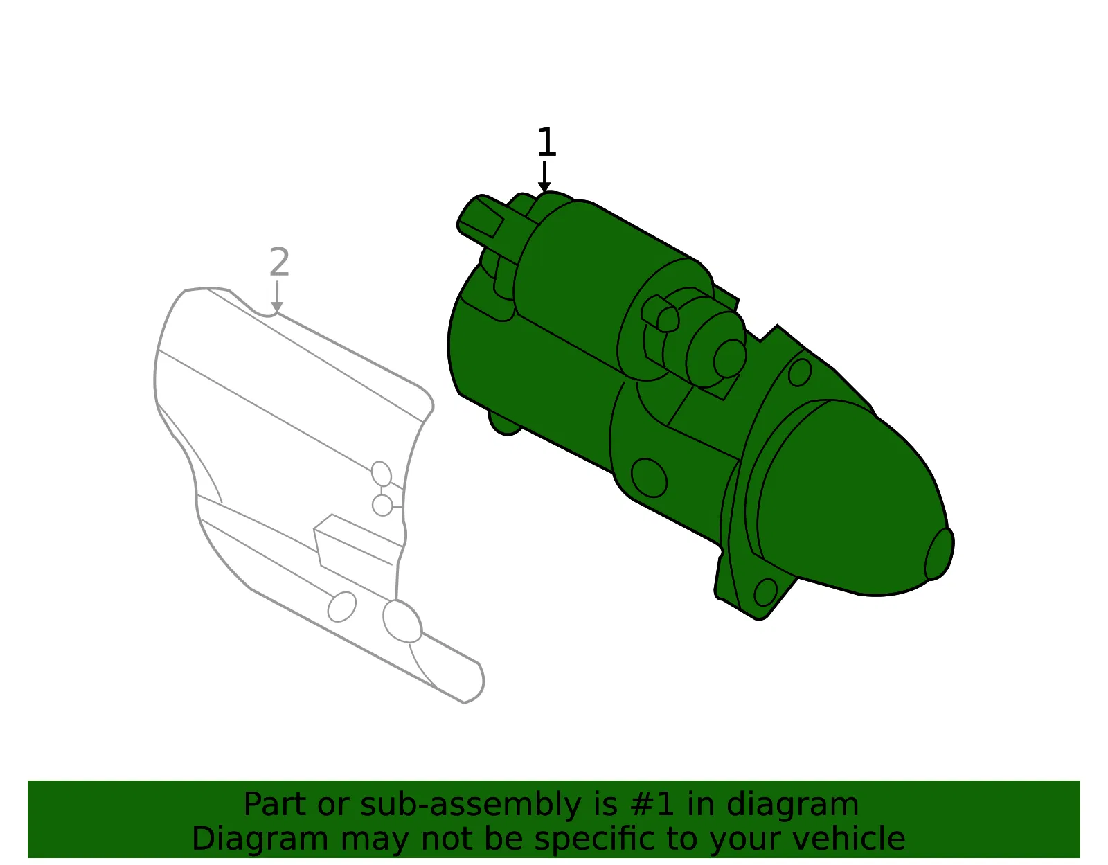 Starter - Kia (36100-3CA00) - view 2