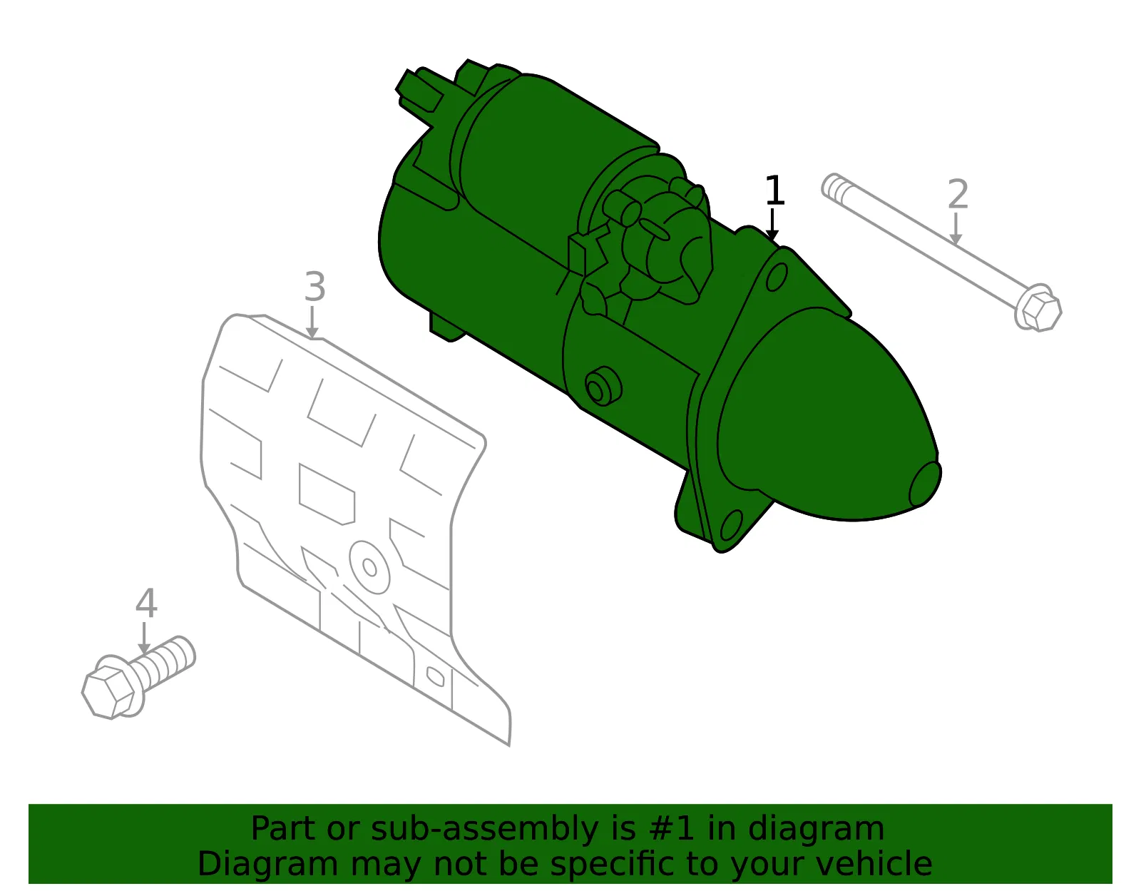 Starter - Kia (36100-3F010) - view 2