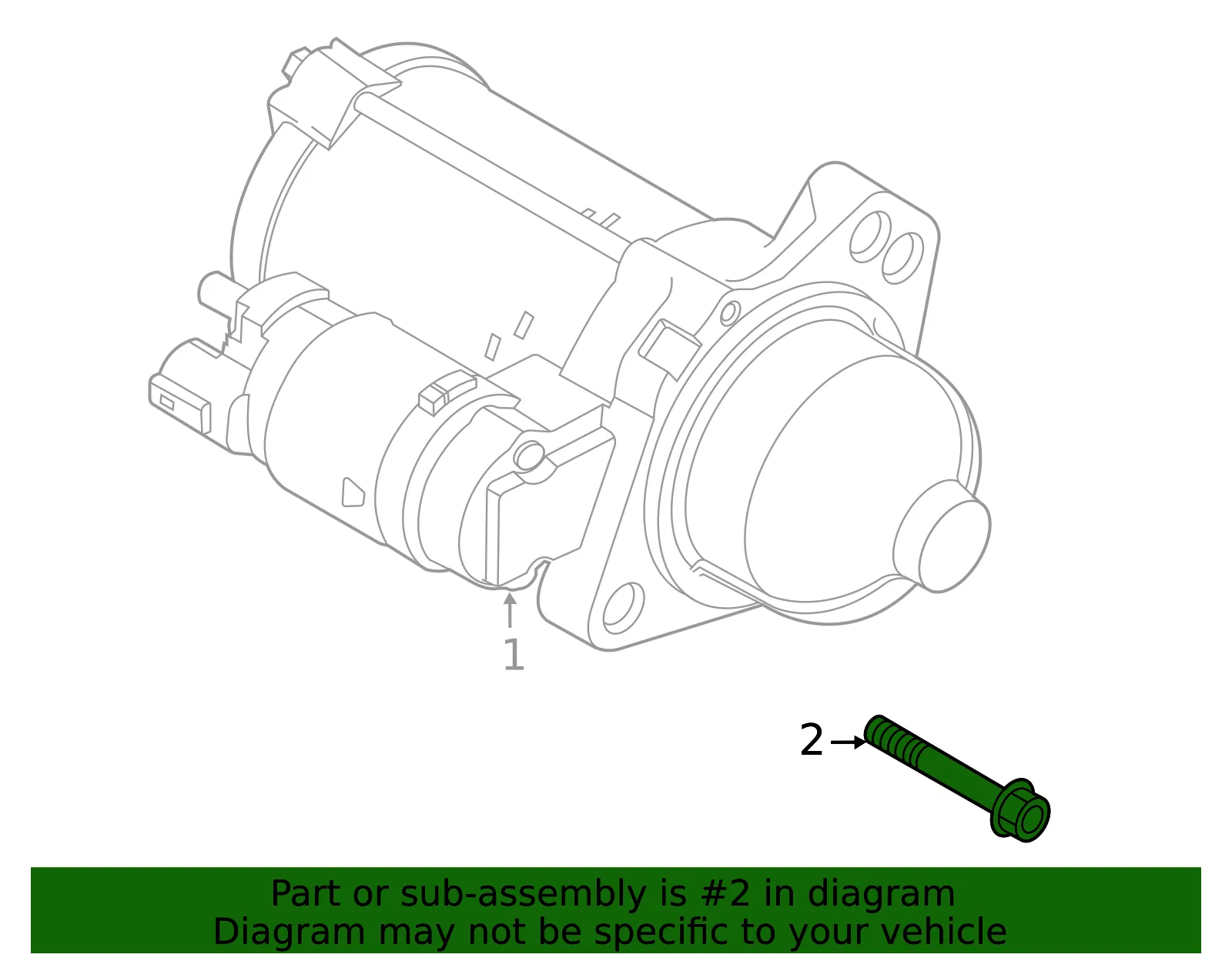 Starter Bolt - Kia (36173-2M000) - view 2