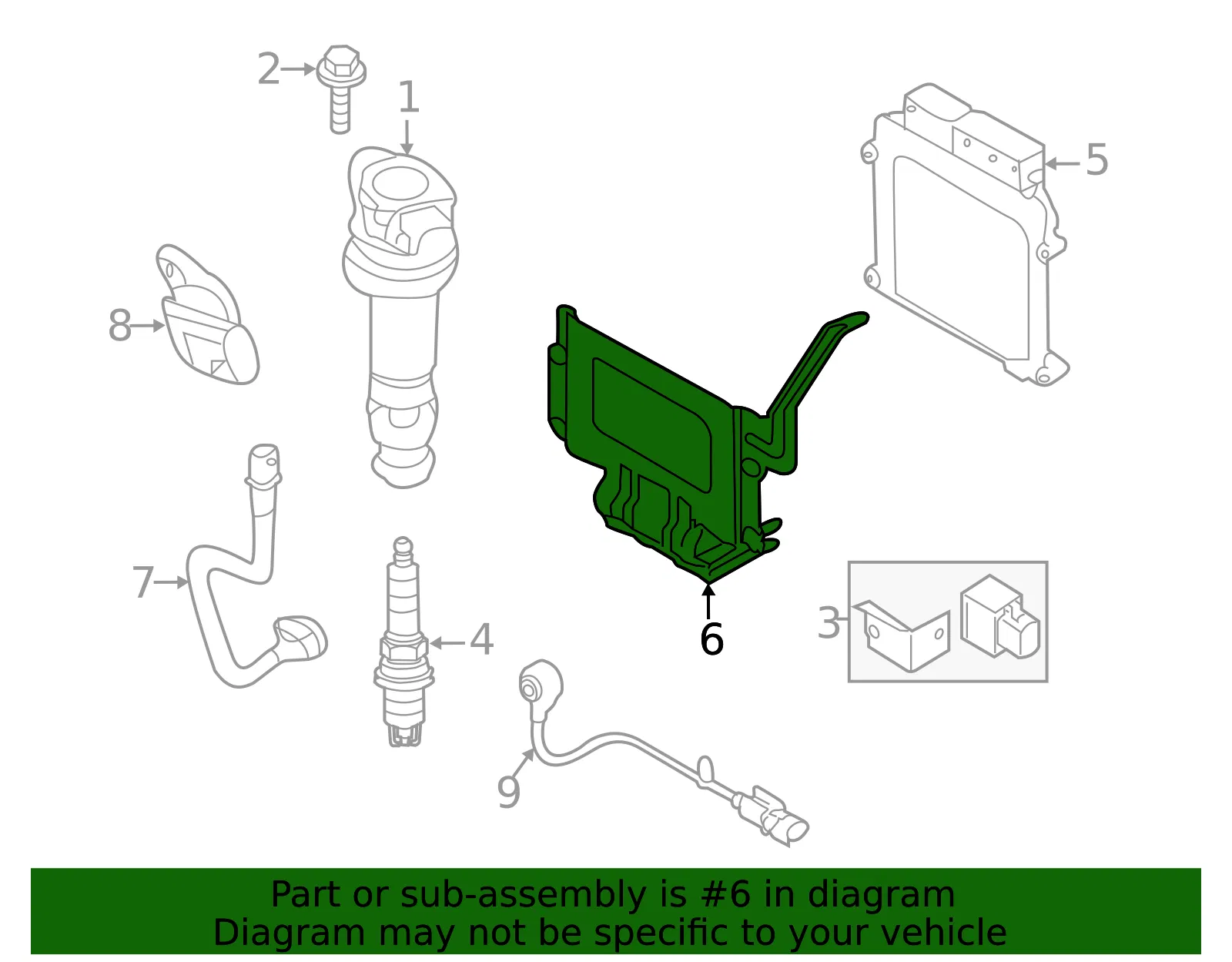 ECM Bracket - Kia (36865-2A850) - view 2