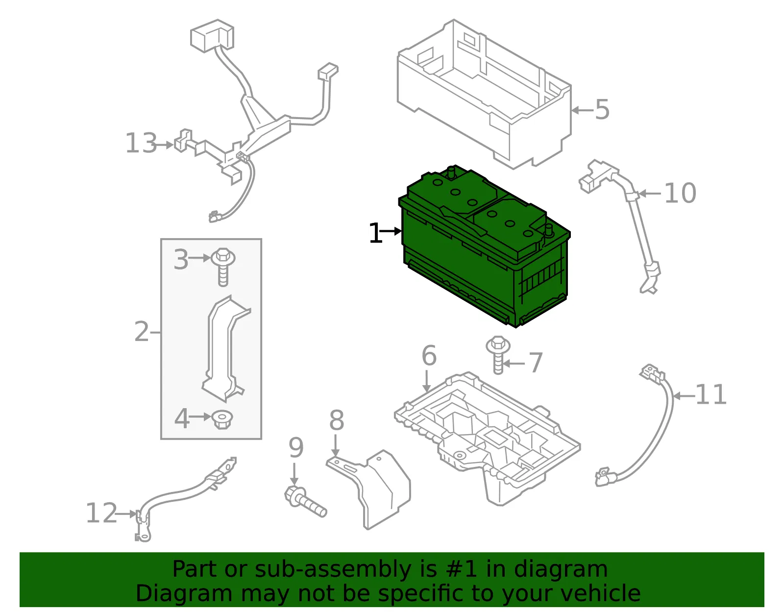 Battery - Kia (37110-2J800) - view 2