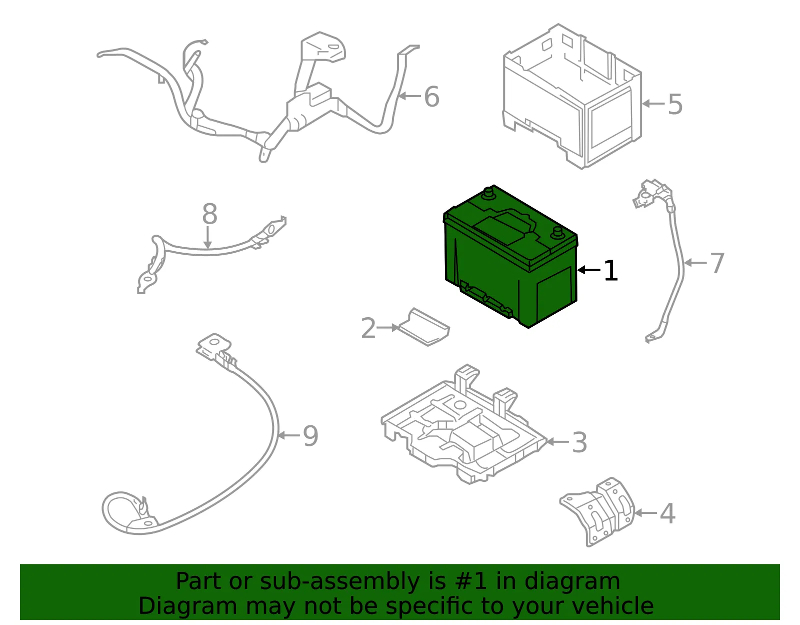 Battery - Kia (37110-4C702) - view 2