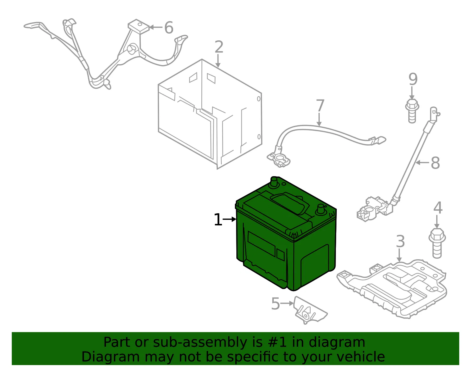 Battery - Kia (37110-B2680) - view 2