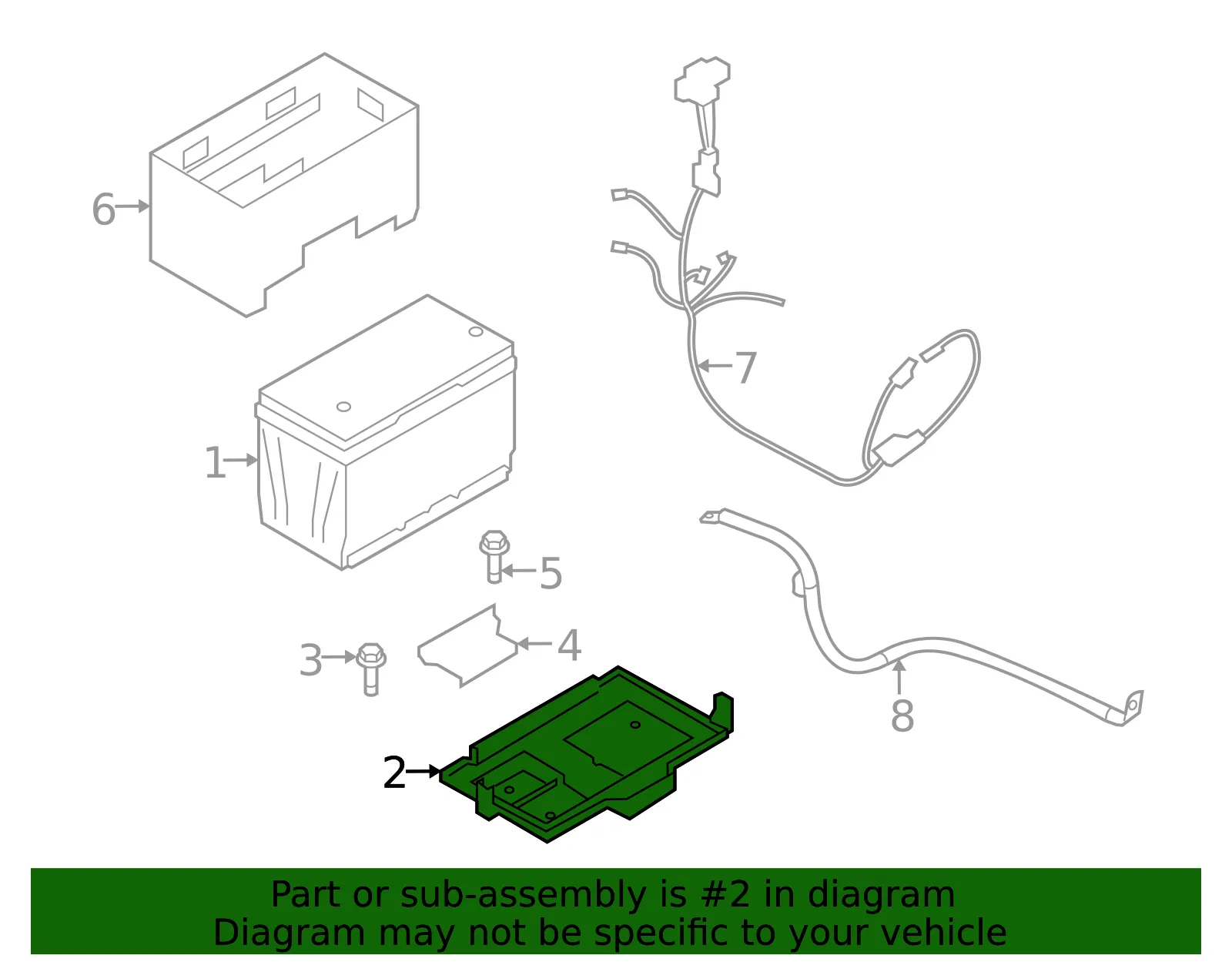 Battery Tray - Kia (37150-2J101) - view 2