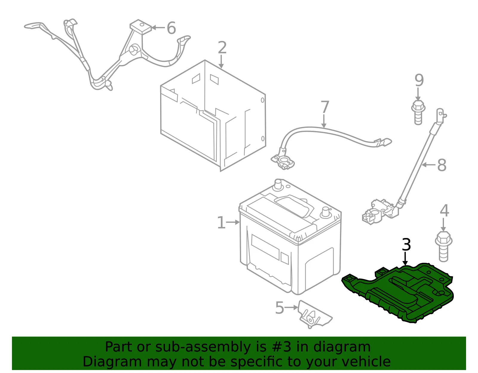 Battery Tray - Kia (37150-B2000) - view 2