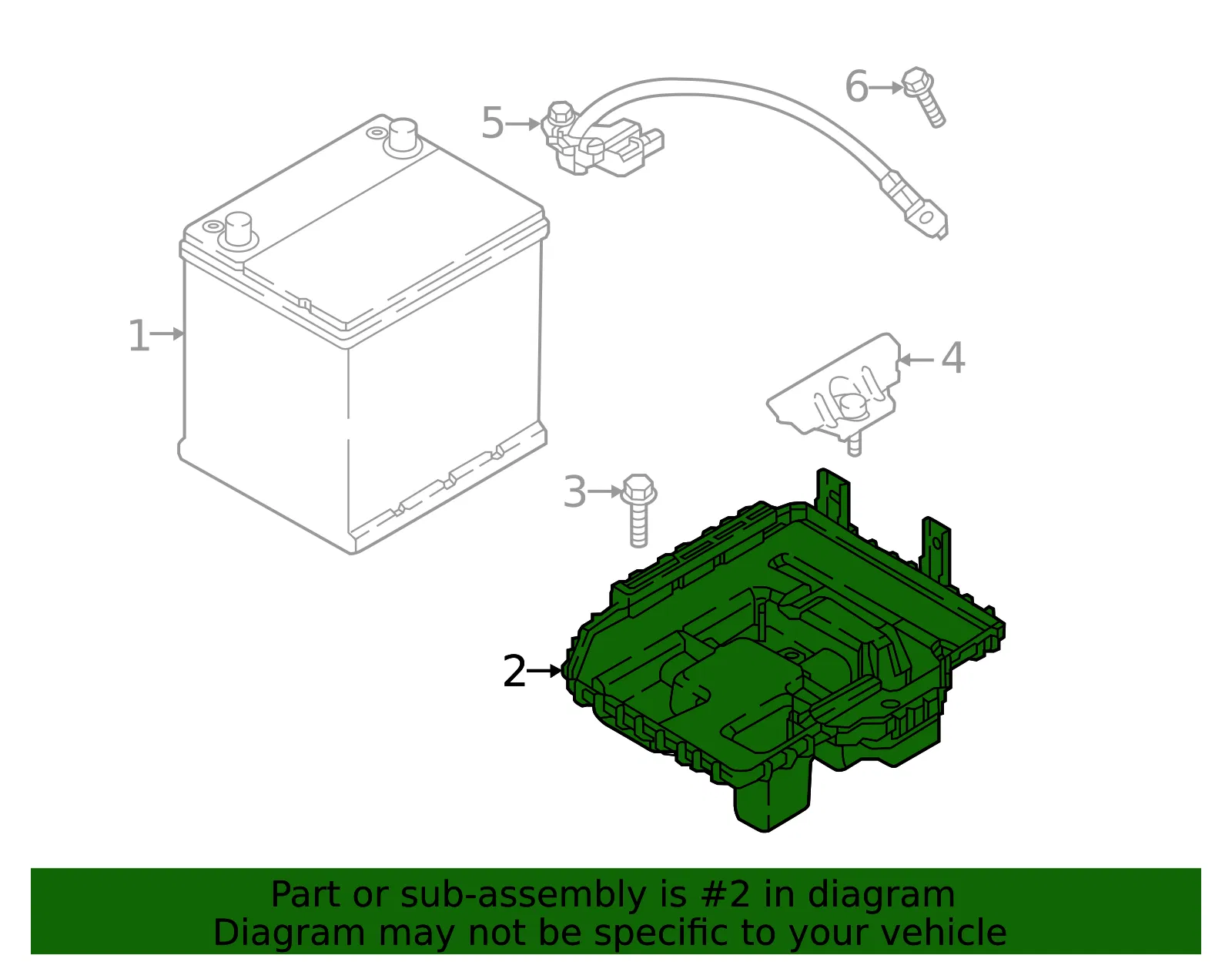 Battery Tray - Kia (37150-E4000) - view 2