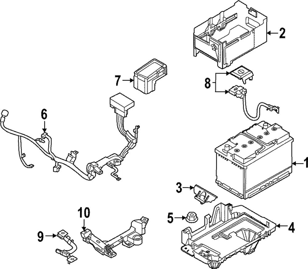 Battery Tray - Kia (37150-P1000)