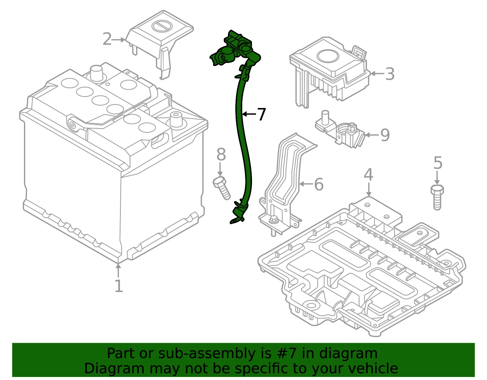 Battery Current Sensor - Kia (37180-AO000) - view 2