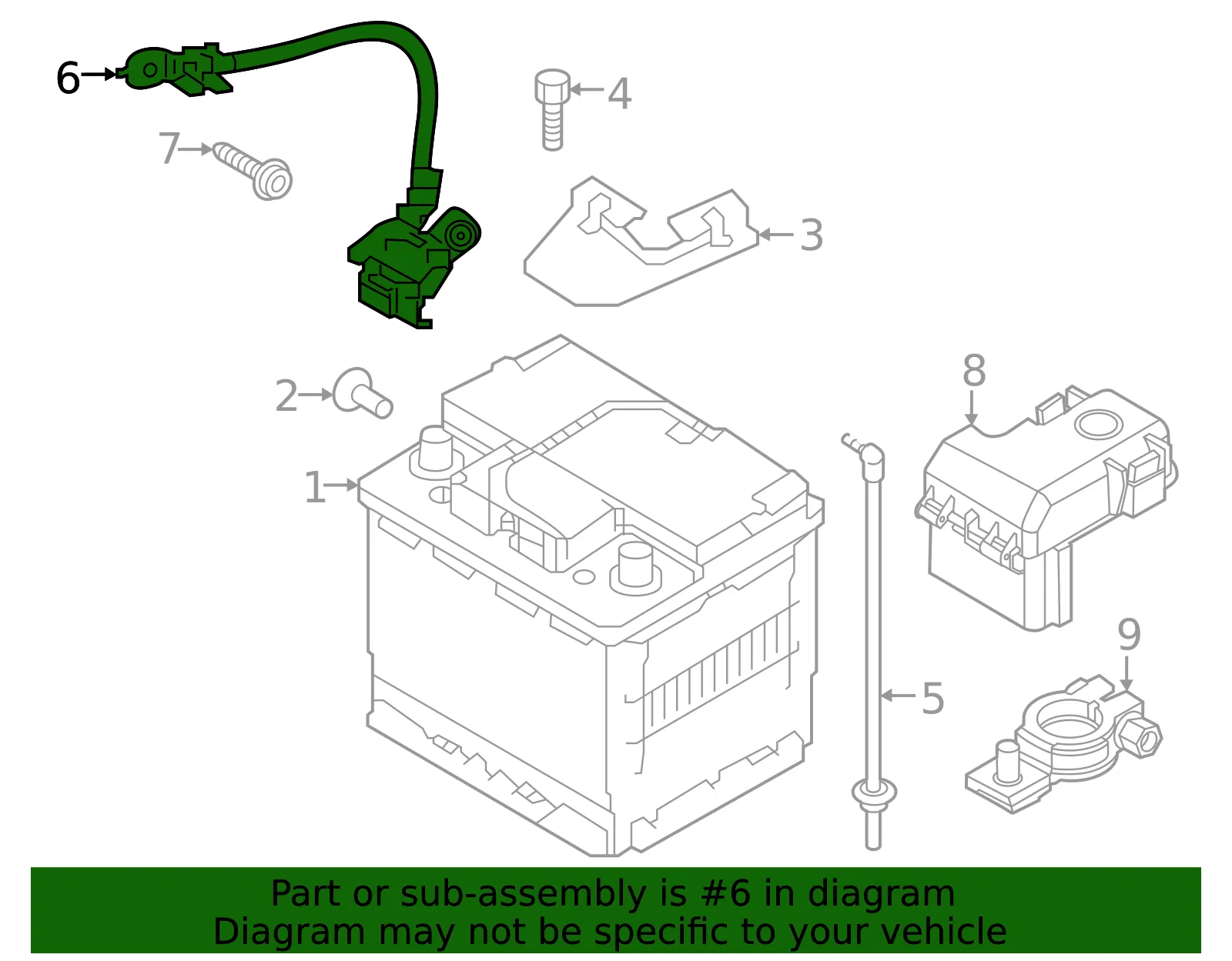 Battery Current Sensor - Kia (37180-AT000) - view 2