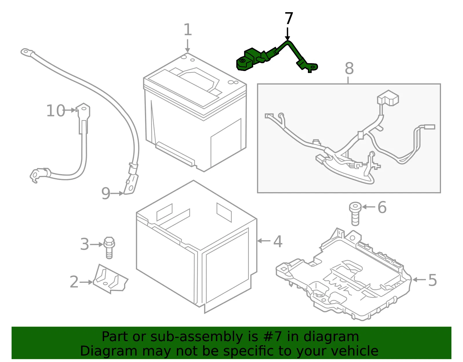 Battery Current Sensor - Kia (37180-H8700) - view 2