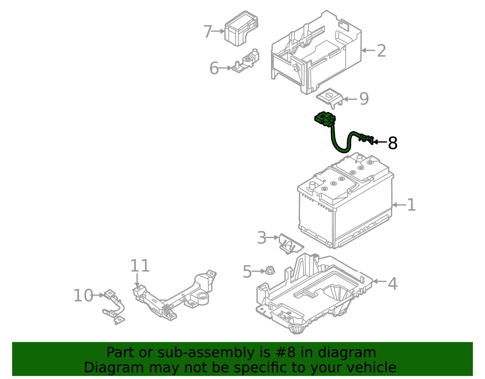 Battery Current Sensor - Kia (37180-R5500) - view 2