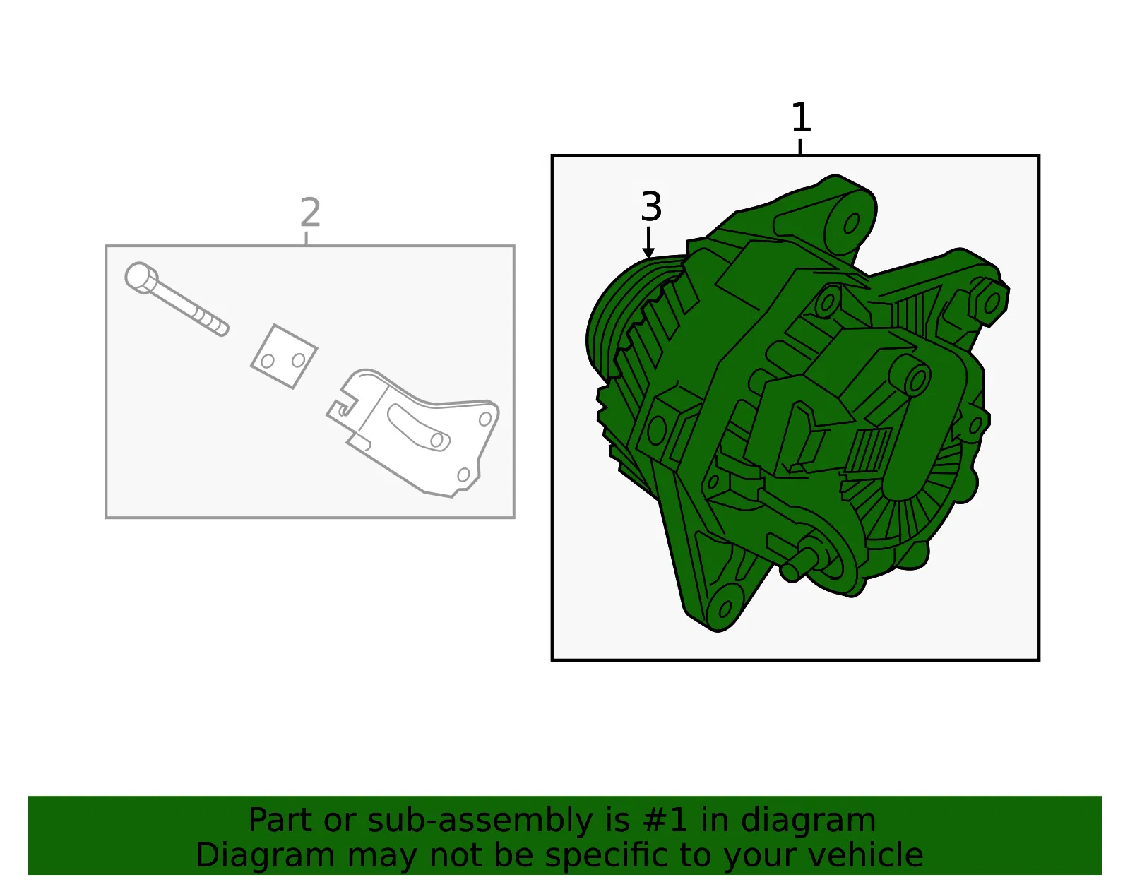 Alternator - Kia (37300-2B310) - view 2