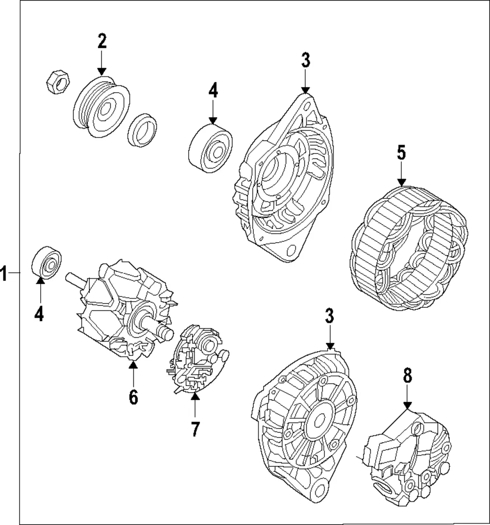 Alternator - Kia (37300-2B975)