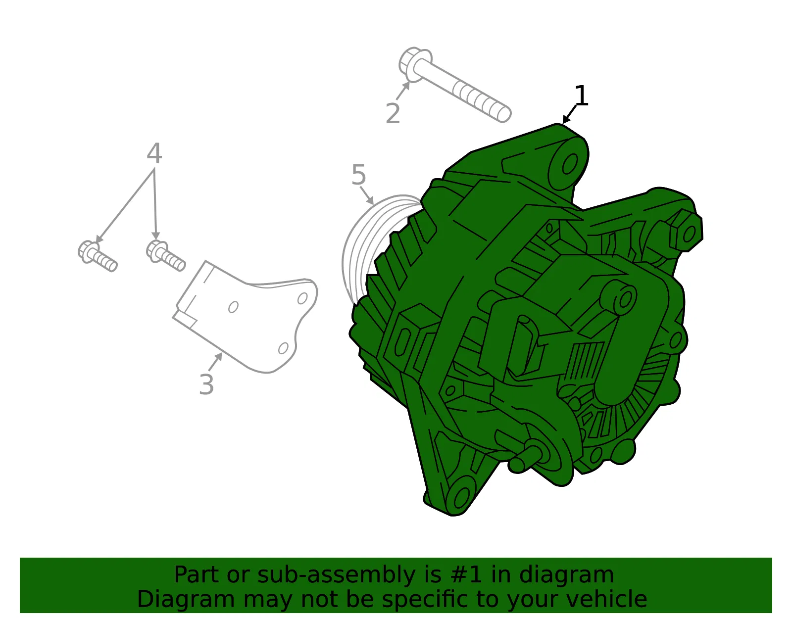 Alternator - Kia (37300-2E230) - view 2