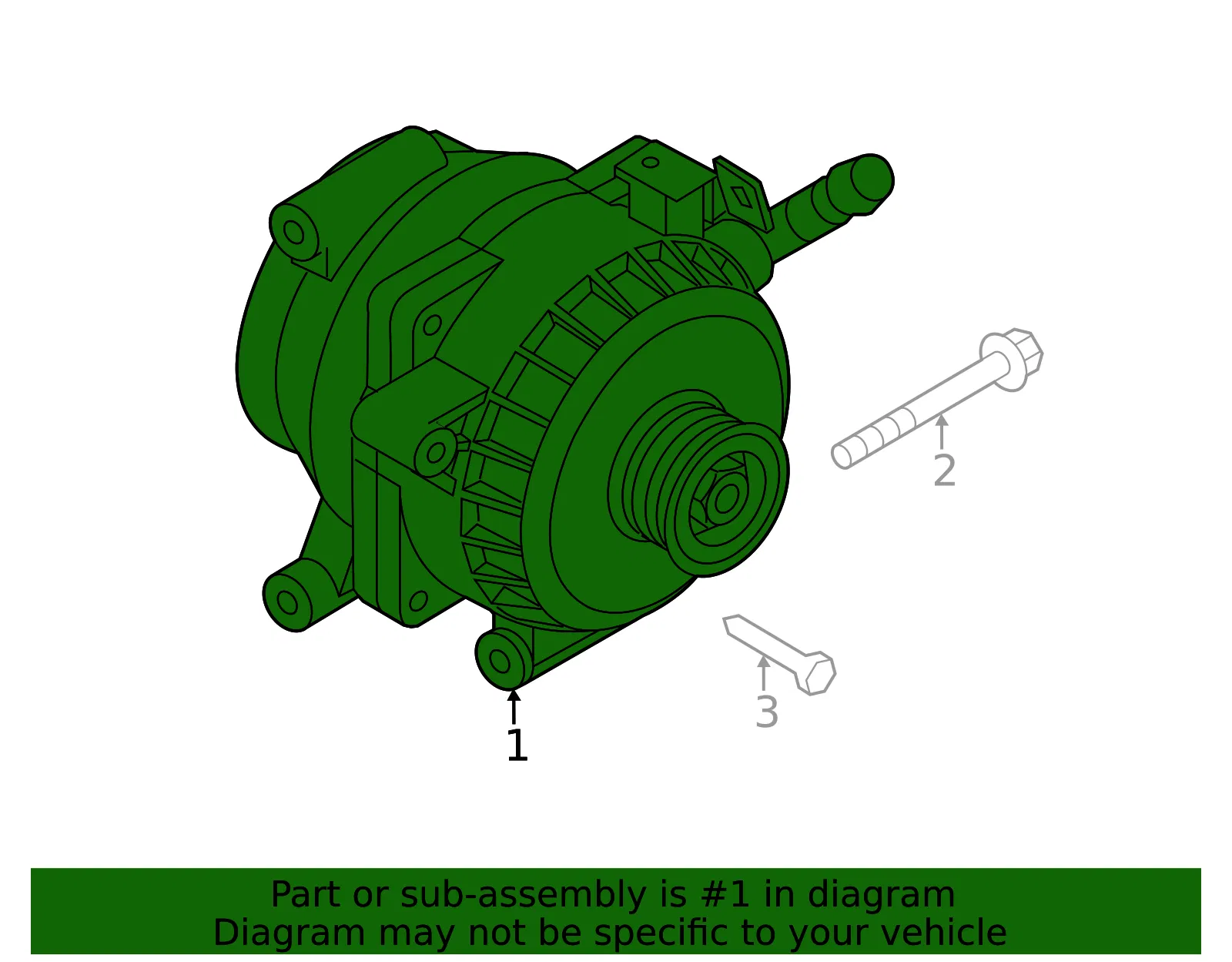 Alternator - Kia (37300-2G855) - view 2