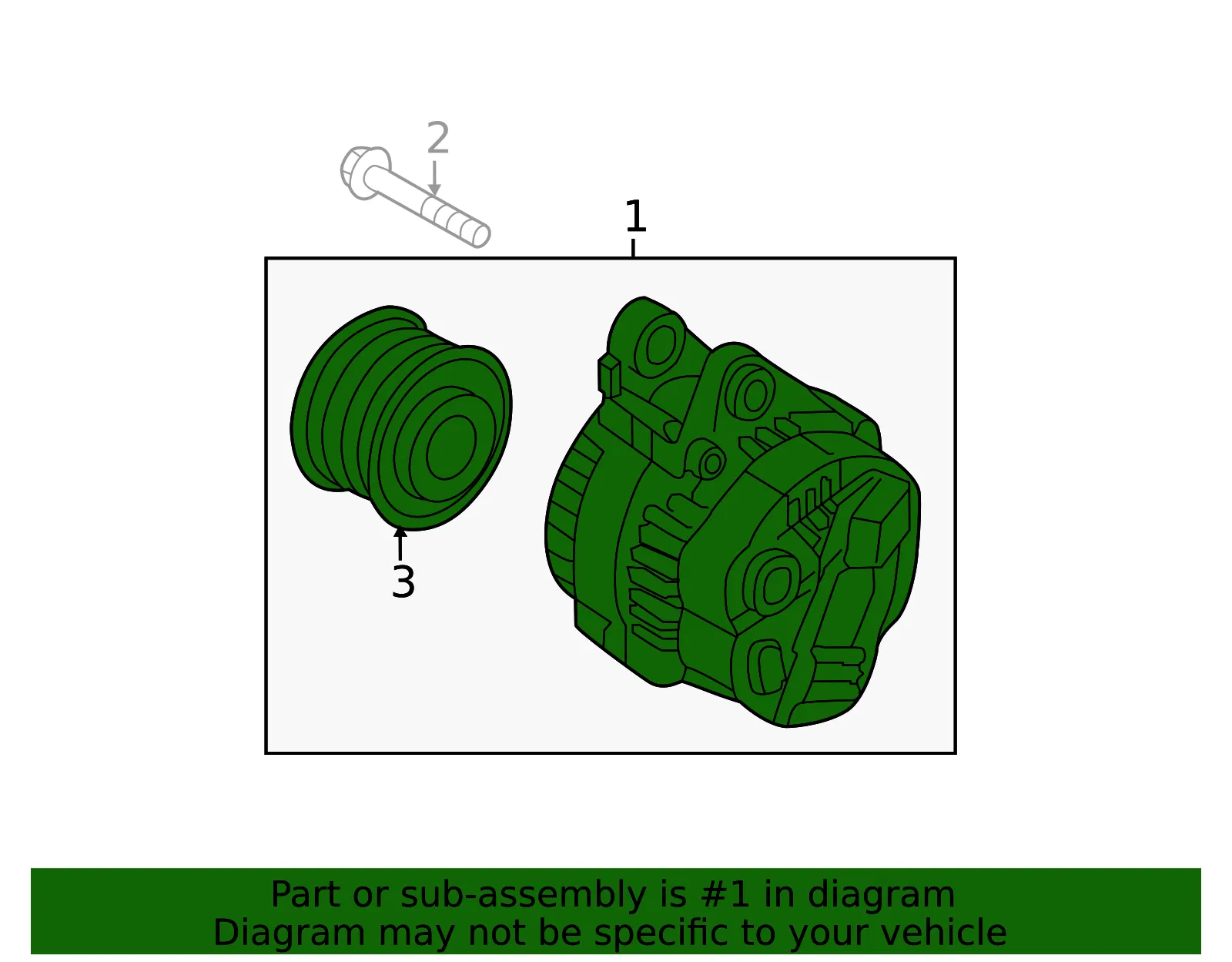 Alternator - Kia (37300-2G950) - view 2