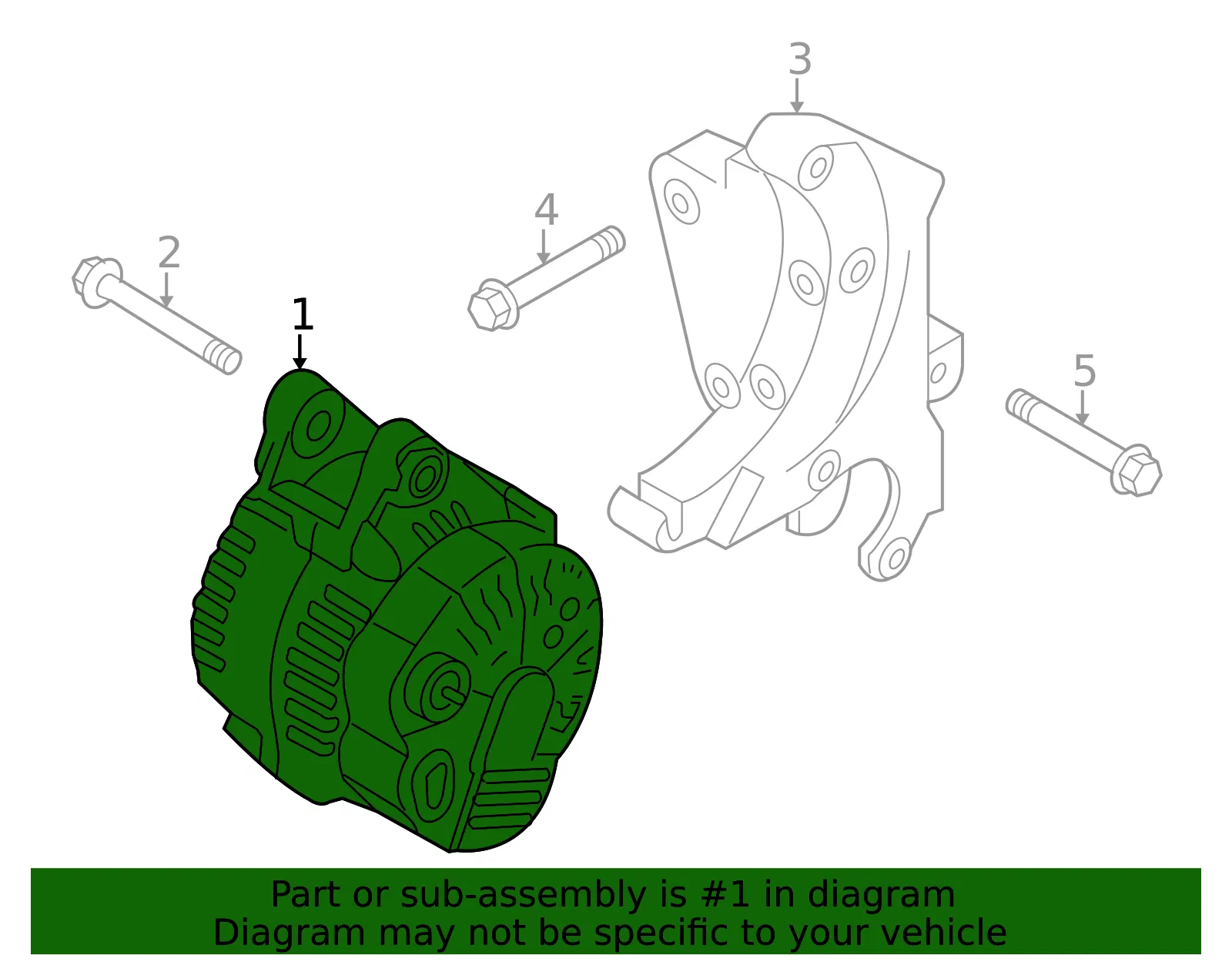 Alternator - Kia (37300-3F010) - view 2