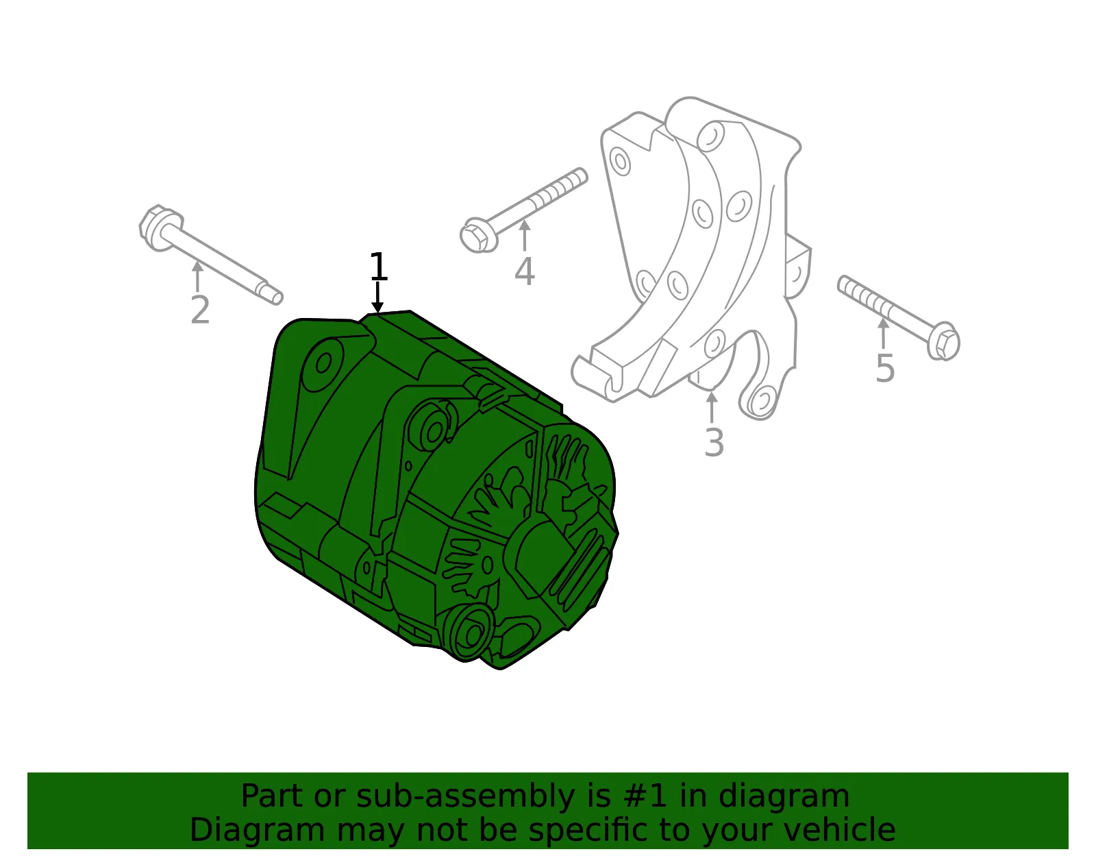 Alternator - Kia (37300-3F020) - view 2
