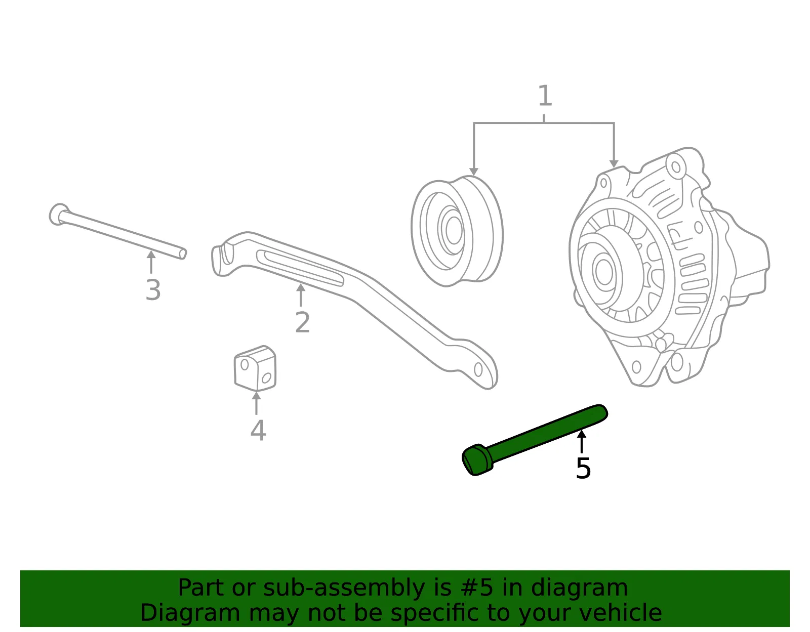 Alternator Mount Bolt - Kia (3745138000) - view 3