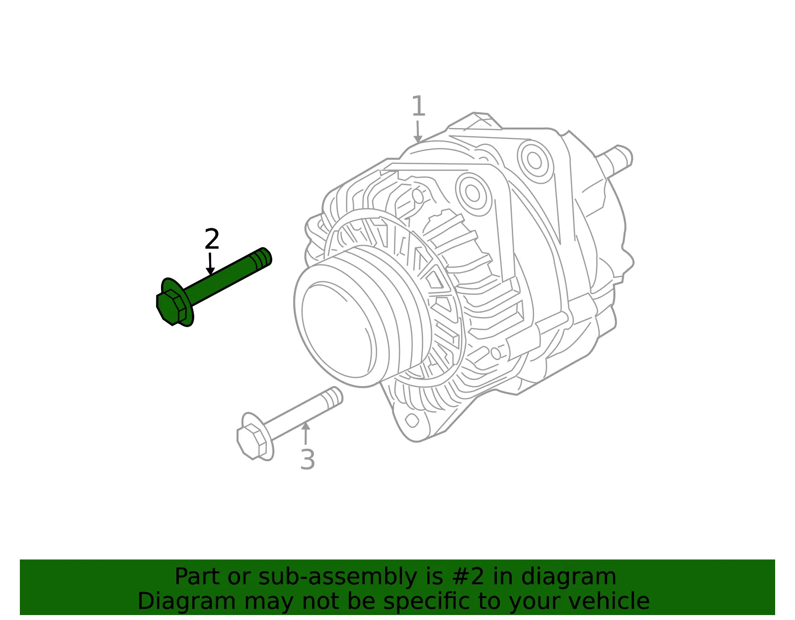 Alternator Mount Bolt - Kia (37452-39075) - view 2