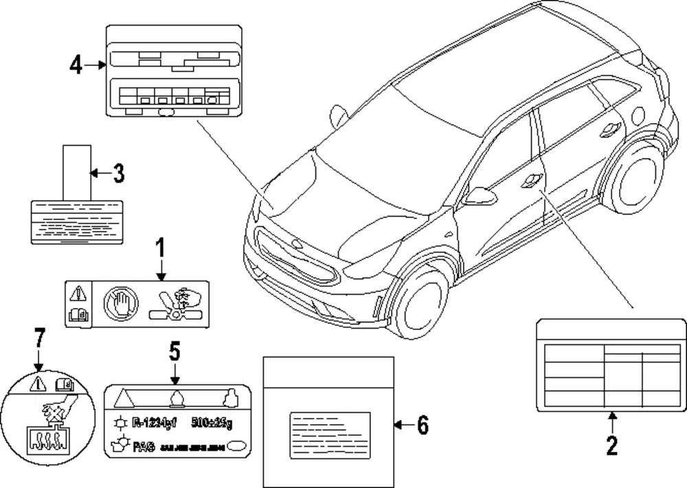 Battery Label - Kia (37519-G2000)