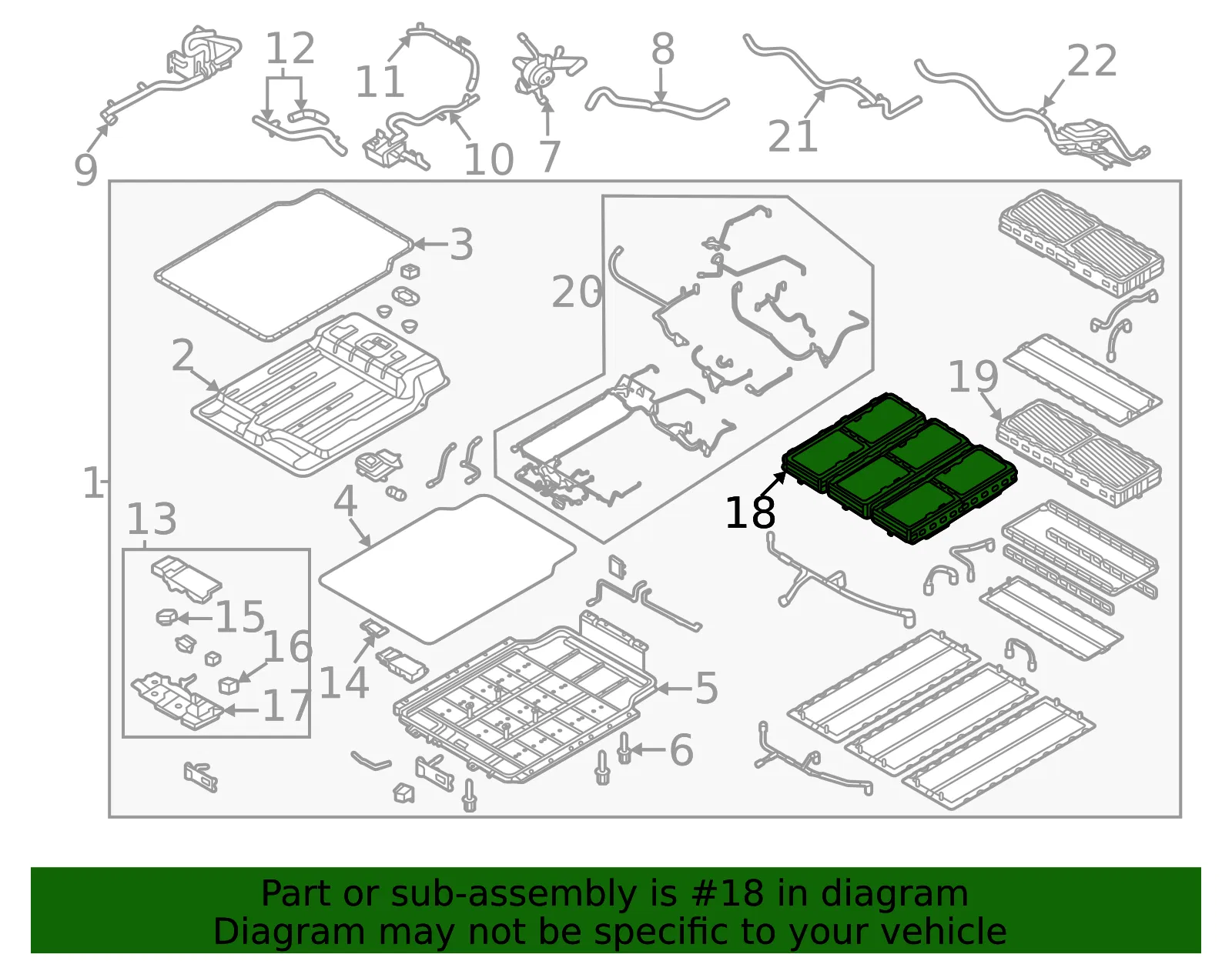 Cover Battery Module - Kia (37527-Q4001) - view 2