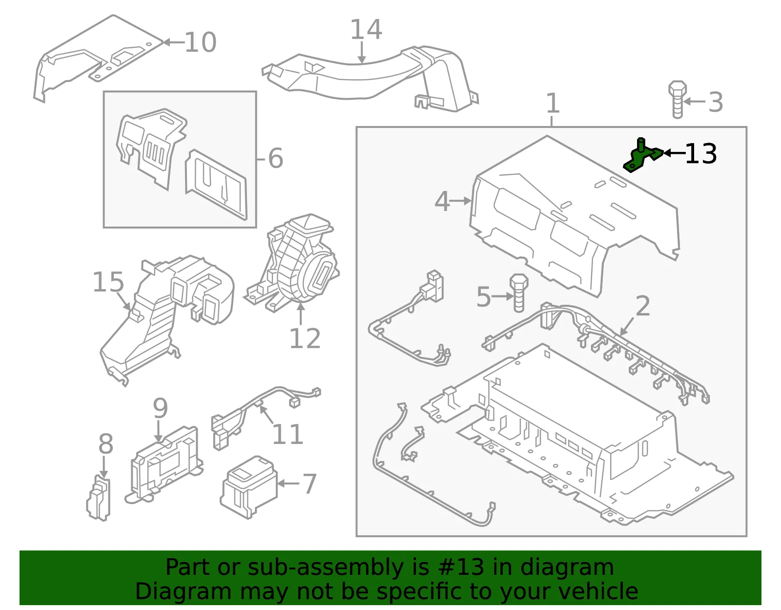 Drive Motor Battery Pack Cooling Fan Bracket - Kia (37552-4R000) - view 2