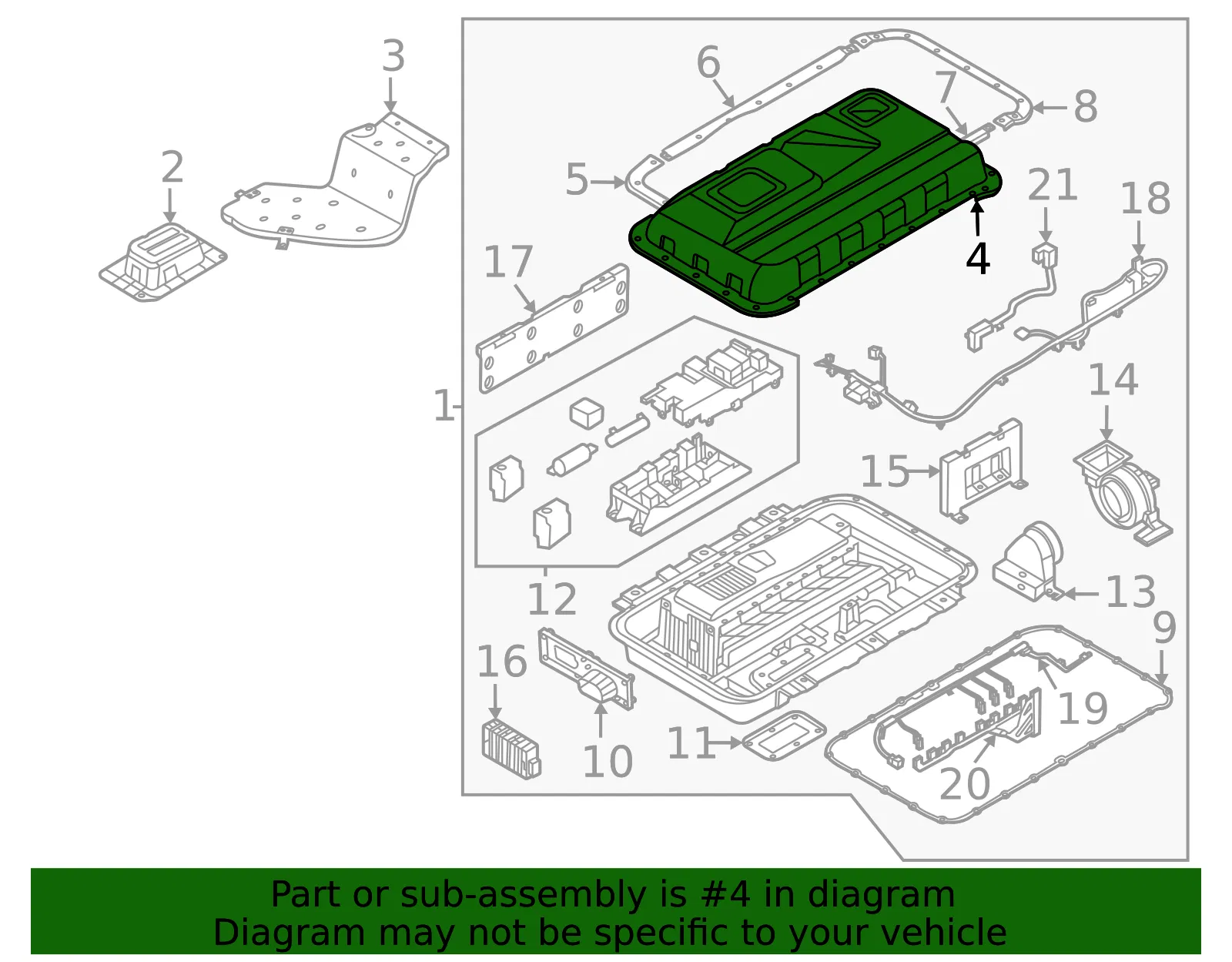 Drive Motor Battery Pack Cover - Kia (375P2-P7500) - view 2