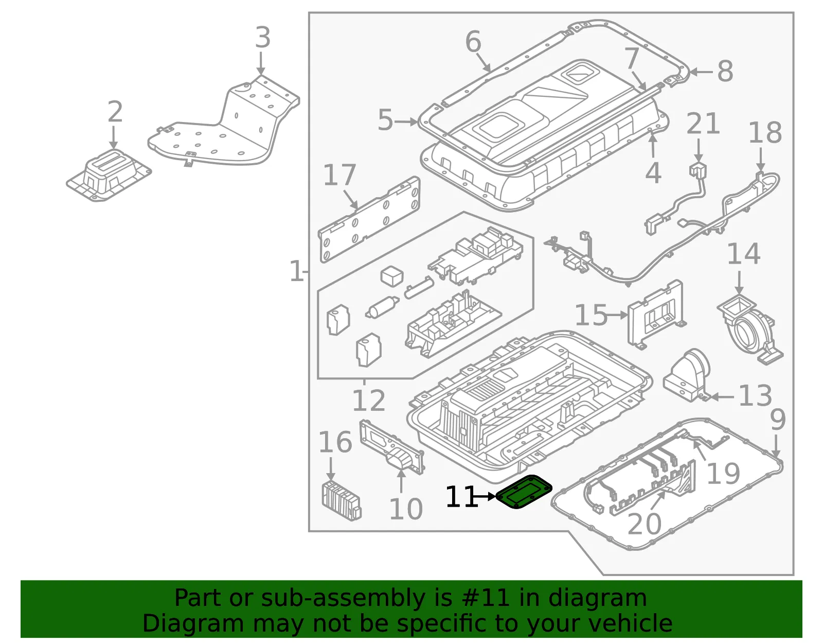 Drive Motor Battery Pack Cover - Kia (375S7-P4000) - view 2
