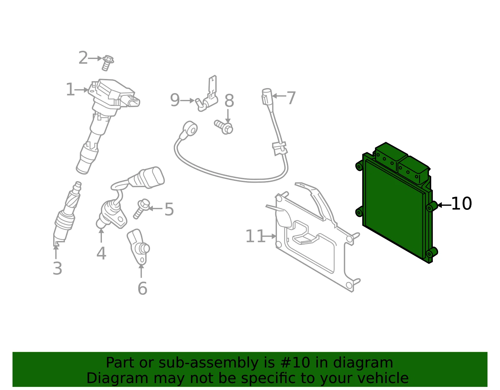 Engine Control Module (ECM) - Kia (39100-2CAS2) - view 2