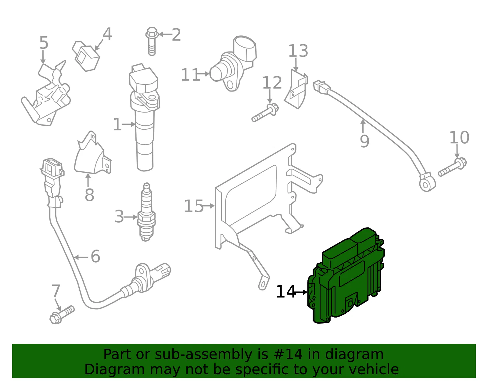 Engine Control Module (ECM) - Kia (39100-2GHV7) - view 2